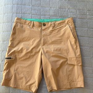 Tommy Bahama Men’s Sz 34 Island zone Cargo Shorts Khaki Performance Beach Surf